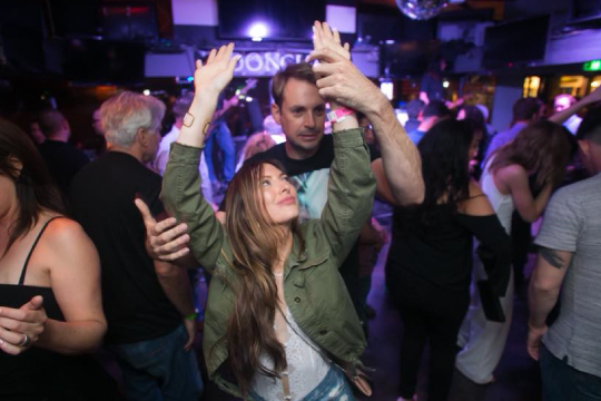 Guests dancing